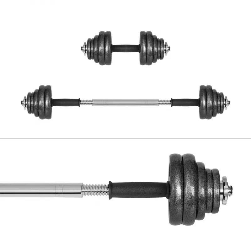 REBEL ACTIVE Reguliuojami hanteliai dėkle 30 kg su strypu