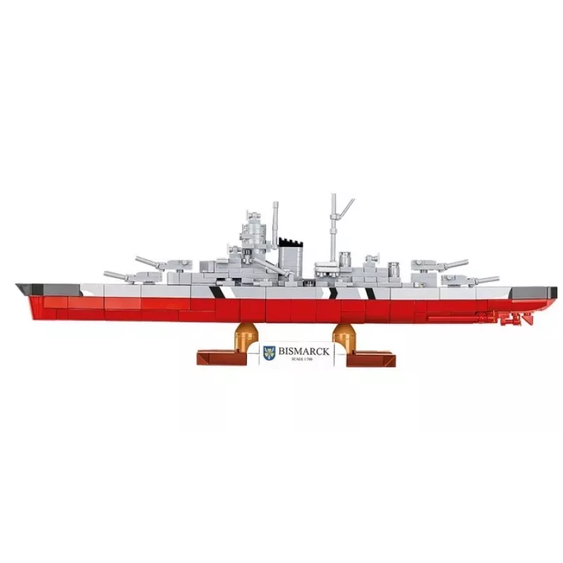 Konstruktorius Cobi mūšio laivas Bismarck modelis, 590 detalių