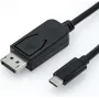 Roline išorinis vaizdo adapteris USB-C 3.1 – DisplayPort, juodas