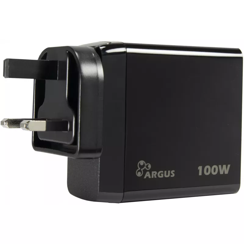PD įkroviklis INTER-TECH PD-3100 100W USB-C juodas greitas maitinimo adapteris