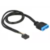 Vidinis USB kabelis DeLOCK 83776 0,45m, vyriška į moterišką jungtį