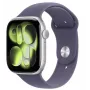 Apple Watch Series 11 GPS + Cellular 42mm sidabrinis aliumininis korpusas su Purple Fog Sport dirželiu - M/L