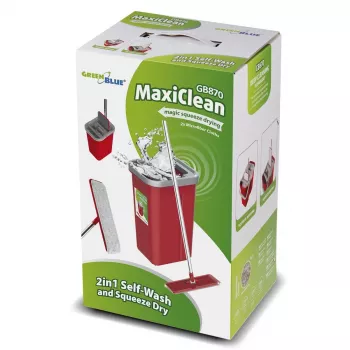 Grindų valymo rinkinys GB870 MaxiClean su 2 viename kibiru 5,7 l ir 360° besisukančia galvute