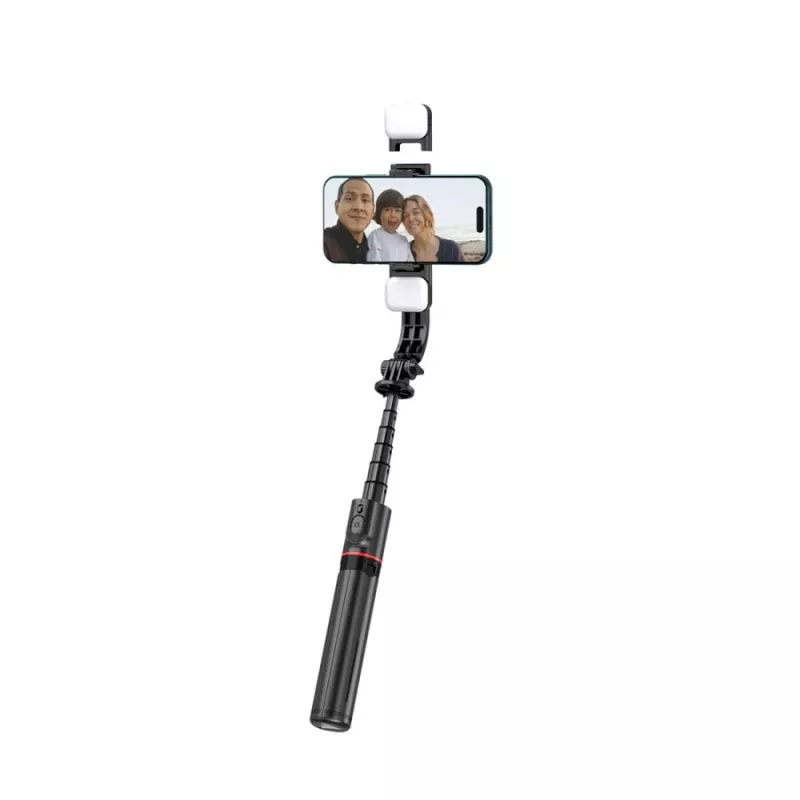 Tech-Protect L05S Selfie lazdelė su stovu, LED lempa ir nuotolinio valdymo pulteliu
