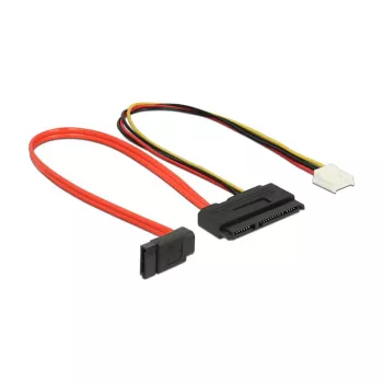 SATA kabelis DeLOCK 0,3 m SATAIII 7 kontaktų + Floppy 4 kontaktų / SATAIII 22 kontaktų