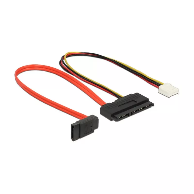 SATA kabelis DeLOCK 0,3 m SATAIII 7 kontaktų + Floppy 4 kontaktų / SATAIII 22 kontaktų