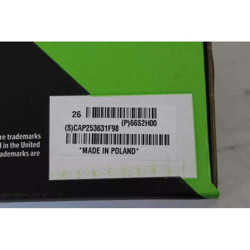 Kasetė su toneriu Lexmark Cartridge CollecReturn Program 66S2H00, juoda, 28 400 puslapių – pažeista pakuotė