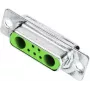 Jungtis D-Sub 2 Harting 09 69 201 5072 žalia metalinė