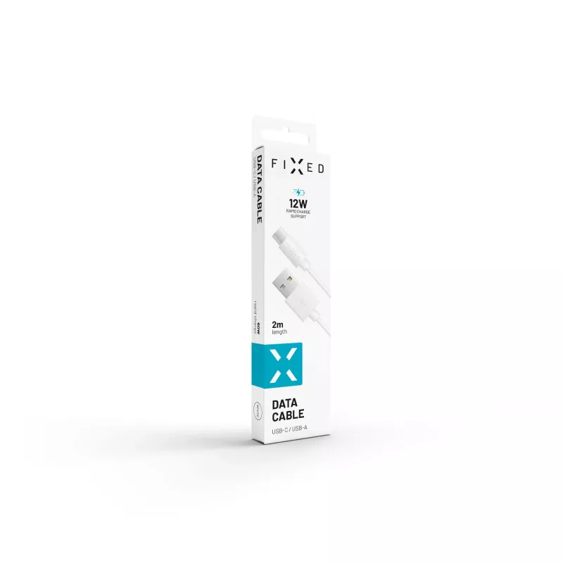 USB į USB-C duomenų ir įkrovimo laidas FIXED FIXD-UC2M-WH — 2,0 m, baltas
