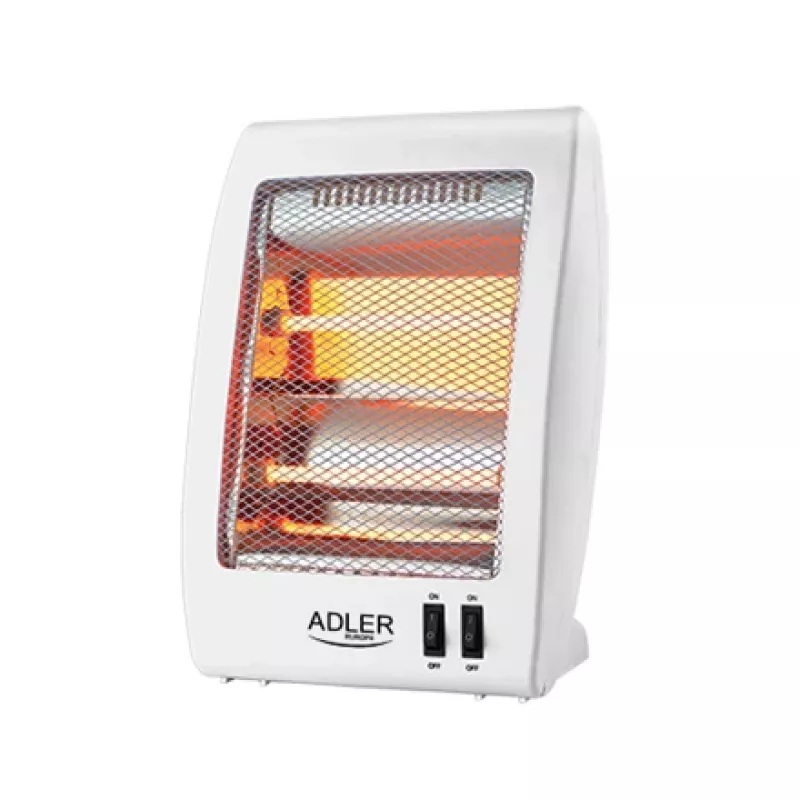 Adler AD 7709 Halogeninis šildytuvas, 800 W, 2 galios lygiai, baltas