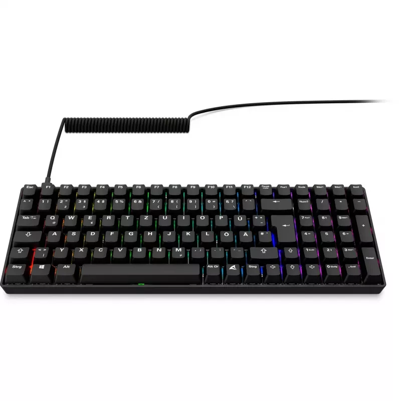 Belaidė žaidimų klaviatūra Sharkoon SGK50 S2 RF Wireless QWERTZ vokiškas išdėstymas