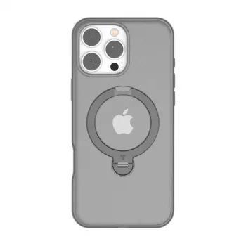 Skaidrus dėklas Torras iPhone 16 Pro — UPRO OSTAND SPIN SERIES, plonas ir lengvas permatomas apsauginis dangtelis