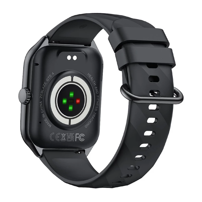 Išmanusis laikrodis Zeblaze GTS 4 — 1,94 colio (4,93 cm) AMOLED, 466×466 px, liečiamas ekranas, Wi‑Fi, silikoninis dirželis, juodas