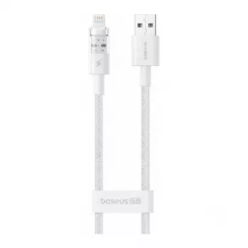 USB laidas Baseus Silky Series 2.4A 2m Baltas