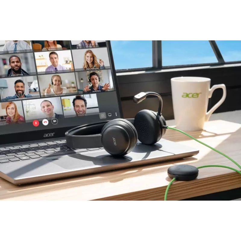 Laidinė konferencinė ausinė Acer GP.HDS11.01N – ant ausies, 2 m laidas, 20–20000 Hz, 160 g, juoda