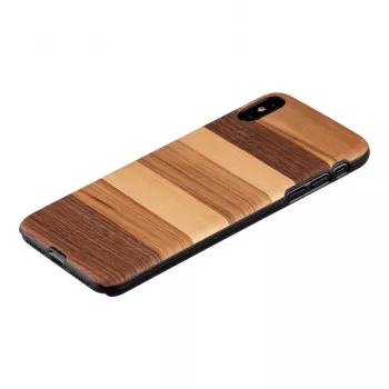 Dėklas iš medžio ir polikarbonato iPhone XS Max – juodas, man and wood