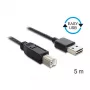 USB laidas DeLOCK 85553 USB 2.0 5m USB A USB B juodas