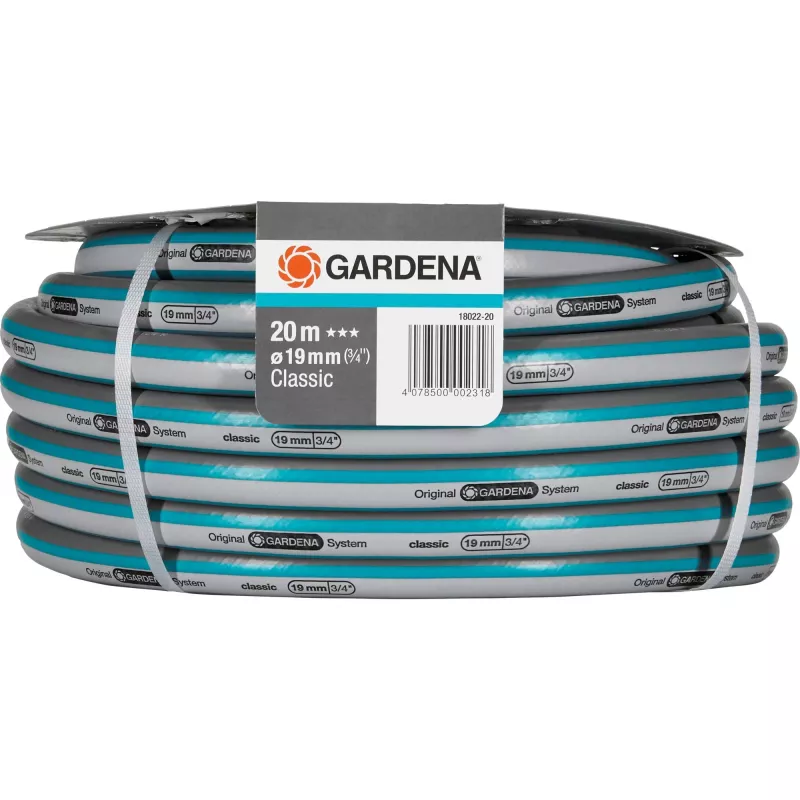 Sodo žarna Gardena 18022-20 20 m PVC viršžeminė pilkai oranžinė