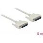 Serijinis kabelis DELOCK 84537, D-Sub 25 pin į D-Sub 25 pin, smėlio spalvos, 5 m
