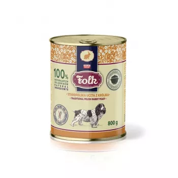 FOLK Tradicinis lenkiškas triušienos patiekalas - šlapias šunų maistas - 800g