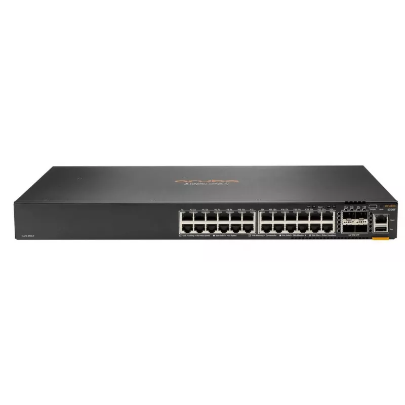 Valdomas jungiklis HPE Aruba Networking CX 6200F 24G PoE 4SFP+ 370W