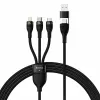 USB laidas Baseus CASS030101 1,2 m USB A/USB C USB C/Micro-USB B/Lightning juodas
