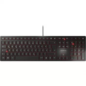 CHERRY KC 6000 Slim klaviatūra USB QWERTZ vokiška juoda