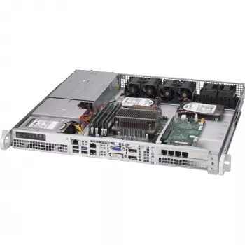 Supermicro SuperChassis 515-R407 – 1U stelažinis korpusas STD ir WIO plokštėms, 2 x 2,5 colio diskų vietos, 4 x PWM ventiliatoriai, 2 ventiliatoriai AOC aušinimui, maitinimo blokas 400 W, 43 x 437 x 429 mm