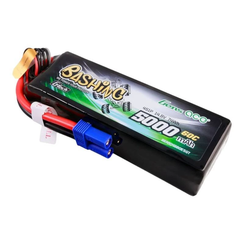 Gens ace G-Tech 5000mAh 14.8V 4S1P 60C LiPo akumuliatorius su EC5 jungtimi
