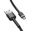 Baseus Cafule 2.4A 1m Micro USB laidas (pilka/juoda)