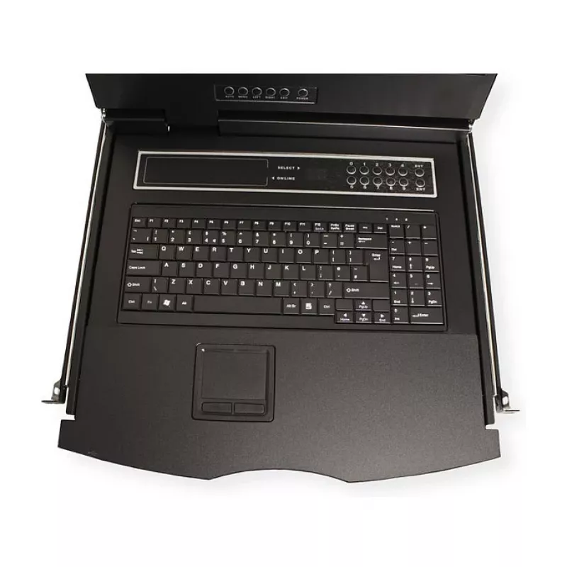 VALUE 19 colių LCD KVM konsolė su VGA, USB+PS/2, UK kištuku