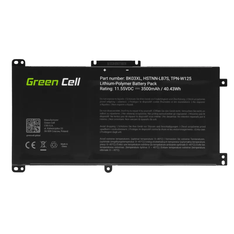 GREEN CELL Baterija BK03XL, skirta HP Pavilion x360 14-BA serijai