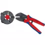 Krimpavimo ir nuėmimo replės Knipex 97 33 01 mėlyna raudona