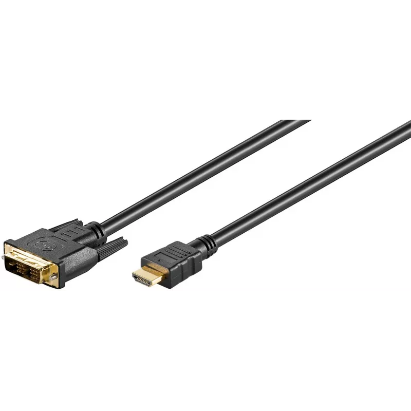 Goobay DVI-D/HDMI kabelis, auksuotas, 2 m, 51580
