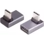 USB-C adapteris ShiverPeaks Pro 90° kampinis 4.0 - stačiu kampu lenktas USB-C jungtis, suderinamas su USB4/USB3.2 įrenginiais