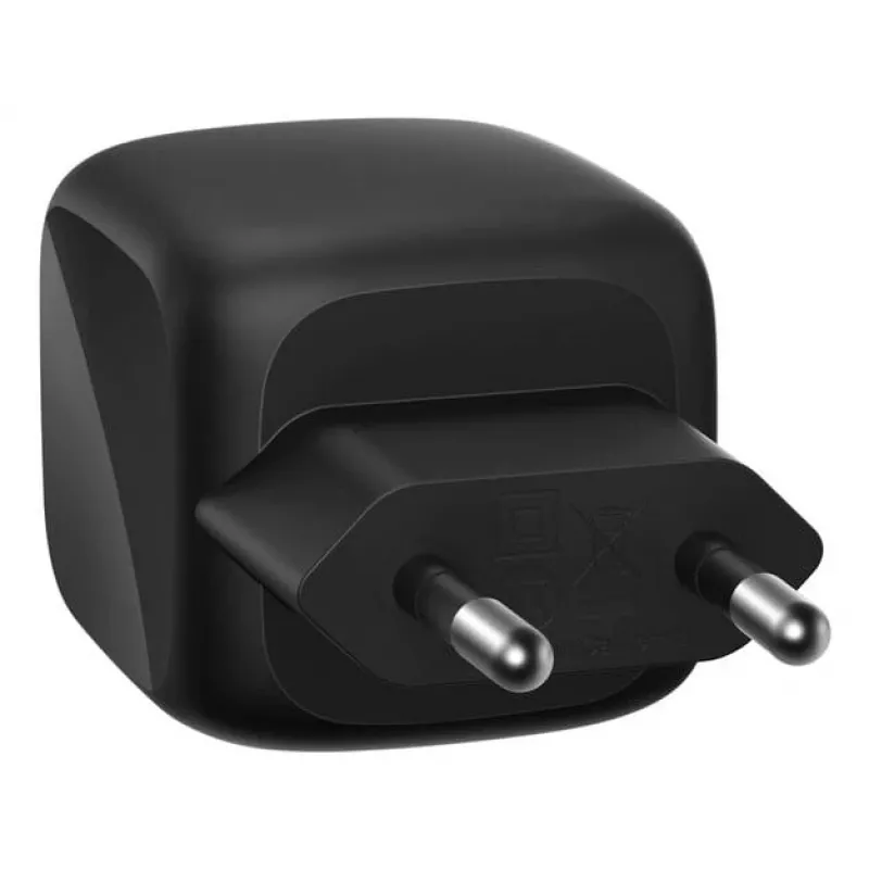 Vidinis AC greitasis įkroviklis Belkin WCH019kqBK — 2× USB‑C, juodas, OVP/OC/OT/SC apsauga