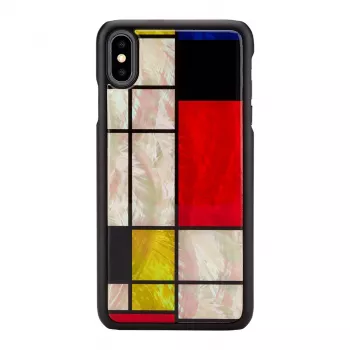 iKins apsauginis dėklas iPhone XS Max Mondrian Black – kietas apvalkalas, apsauga