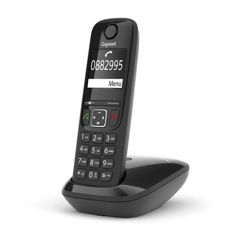 Belaidis DECT telefonas Gigaset AS690 juodas su skambučio numerio rodymu