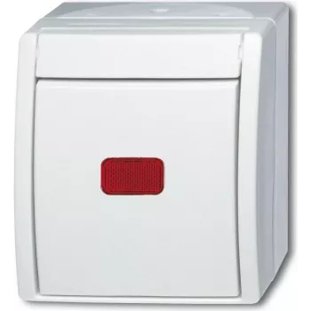 Busch-Jaeger dviejų krypčių jungiklis Ocean paviršinis montavimas baltas 2601/6 SKW-54
