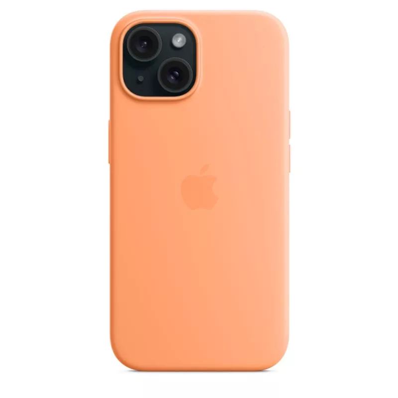 Apple iPhone 15 Silicone Case with MagSafe – Oranžinis sorbetas