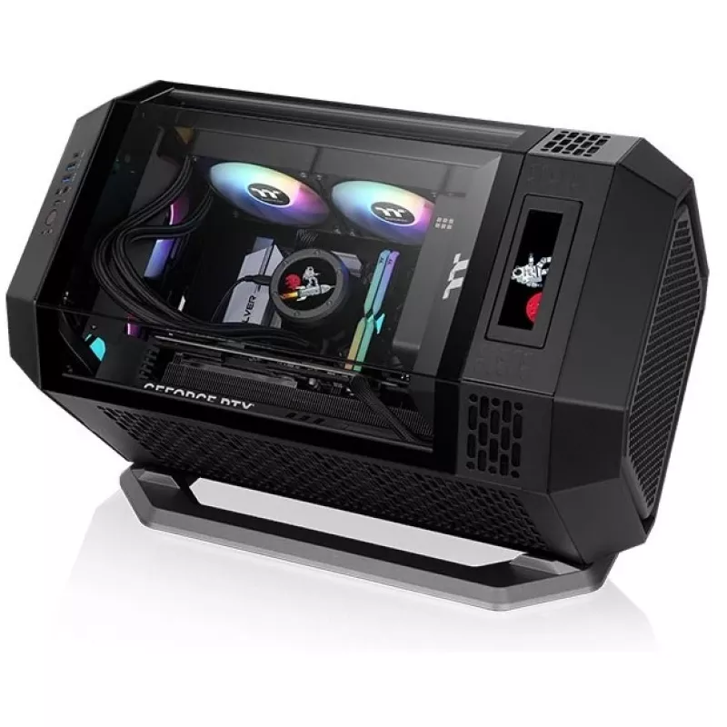 Konversijos rinkinys iš bokštinio į stelažinį korpusą Thermaltake AC-078-ON1NAN-A1, skirtas Mini Tower korpusui, juodas, 145×266×459 mm