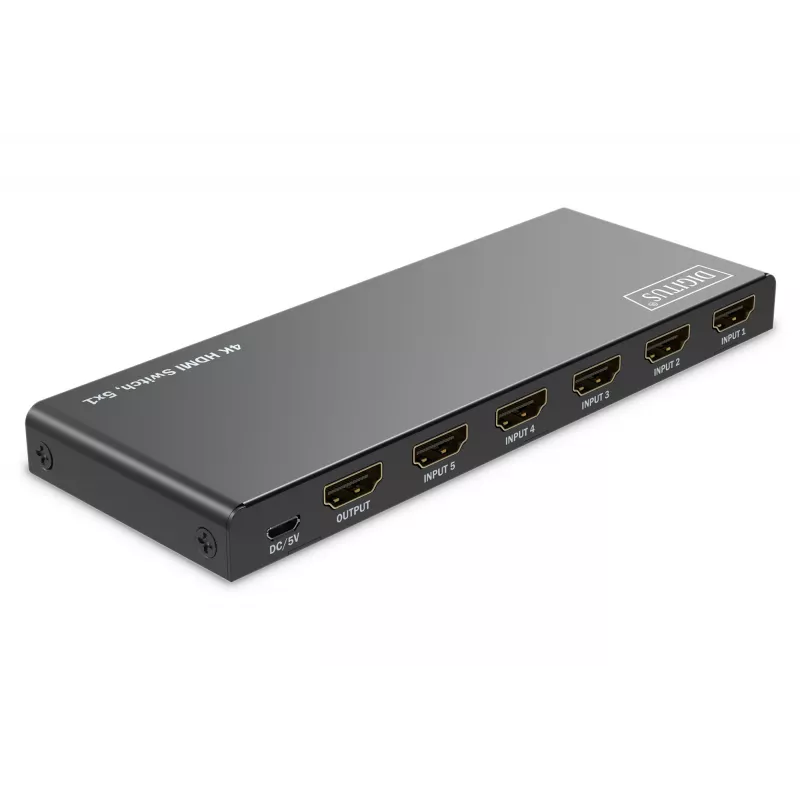 HDMI jungiklis DIGITUS DS-55332, 5x1, 4K 60Hz