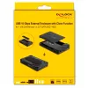 Korpusas dviems diskams DeLOCK 42020 Juodas 2.5 colio USB Type-C 10 Gbit/s