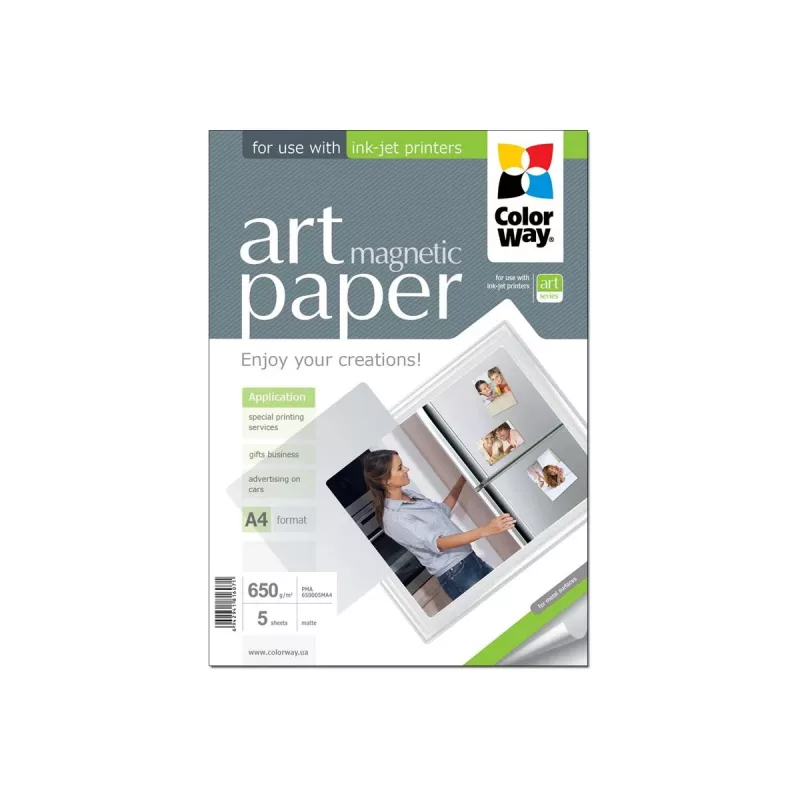 Colorway ART Magnetinis nuotraukų popierius A4, matinis, 650 g/m², 5 lapų pakuotė