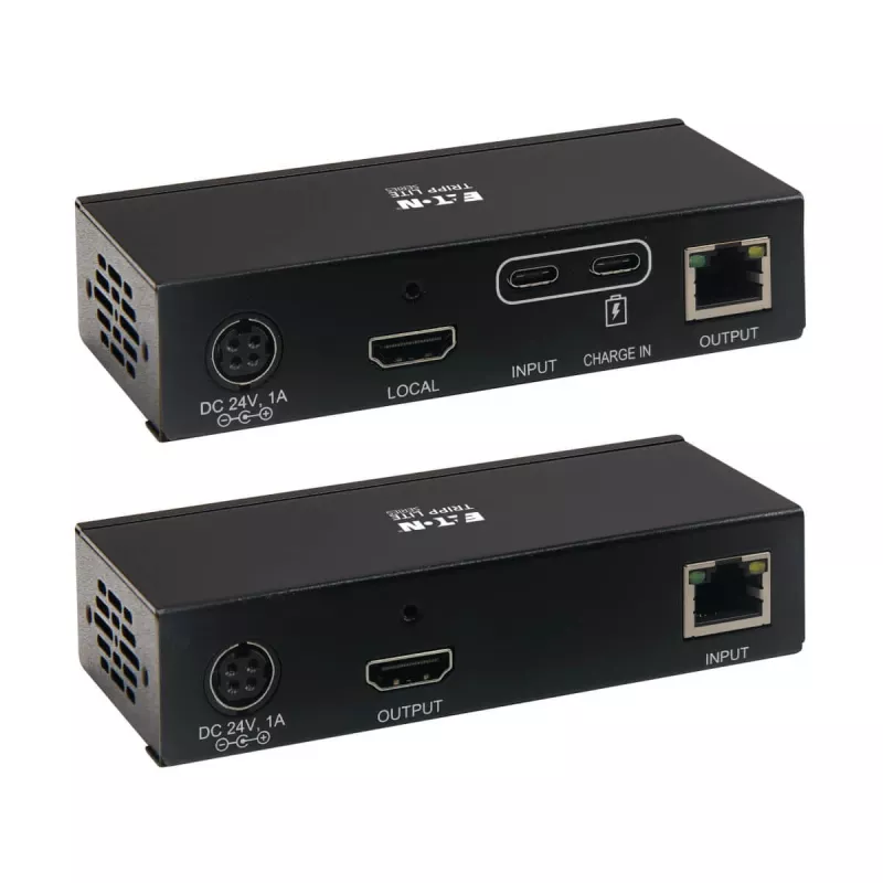 Eaton Tripp Lite Series USB-C į HDMI per Cat6 plėtiklio rinkinys su KVM palaikymu, 4K 60Hz, 4:4:4, siųstuvas/imtuvas, USB, PoC, HDCP 2.2, iki 70 m, TAA