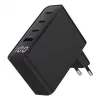 Gembird TA-UC-PDQC100LCD-01-BK greitasis 100 W USB įkroviklis nešiojamam kompiuteriui ir telefonui, juodas