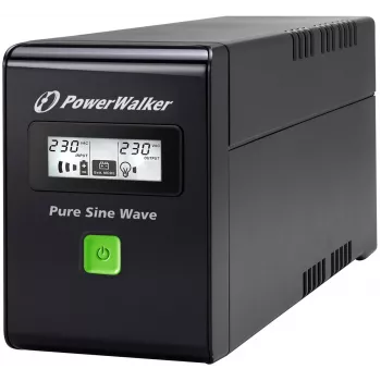 Nepertraukiamo maitinimo šaltinis PowerWalker VI 800 SW FR, linijinis-interaktyvus, 0,8 kVA, 480 W, 2 lizdai