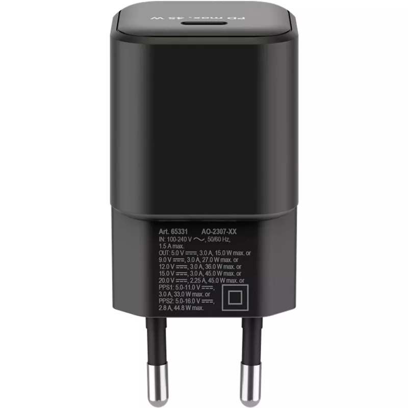 Goobay 65331 Įkroviklis AC Greitasis Įkrovimas Juodas USB Type-C