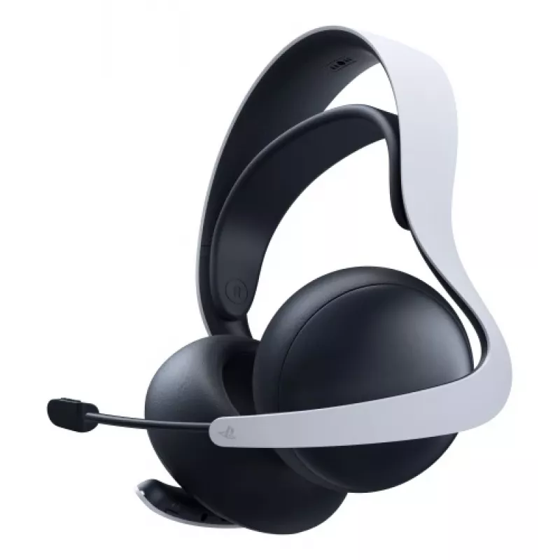 Ausinės Sony PULSE Elite, laidinės ir belaidės, žaidimų, Bluetooth, juodos ir baltos, su įkrovimo stovu