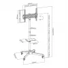 SBOX TV sieninis laikiklis FS-224-2 32–55 col., 35 kg, VESA iki 400×400